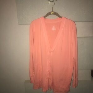 Cuddl Duds Women's Peach Cardigan